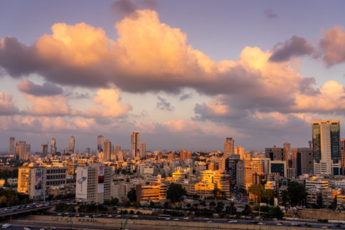 Sunset over Ramat Gan, Israel